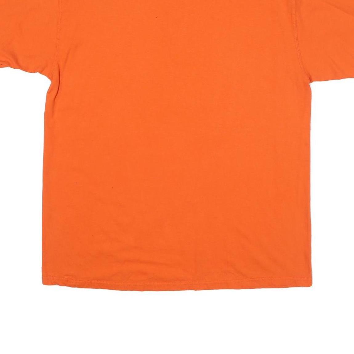 Mens Orange Denver Broncos Graphic T-Shirt M Short Sleeve Crew Neck Cotton Blend