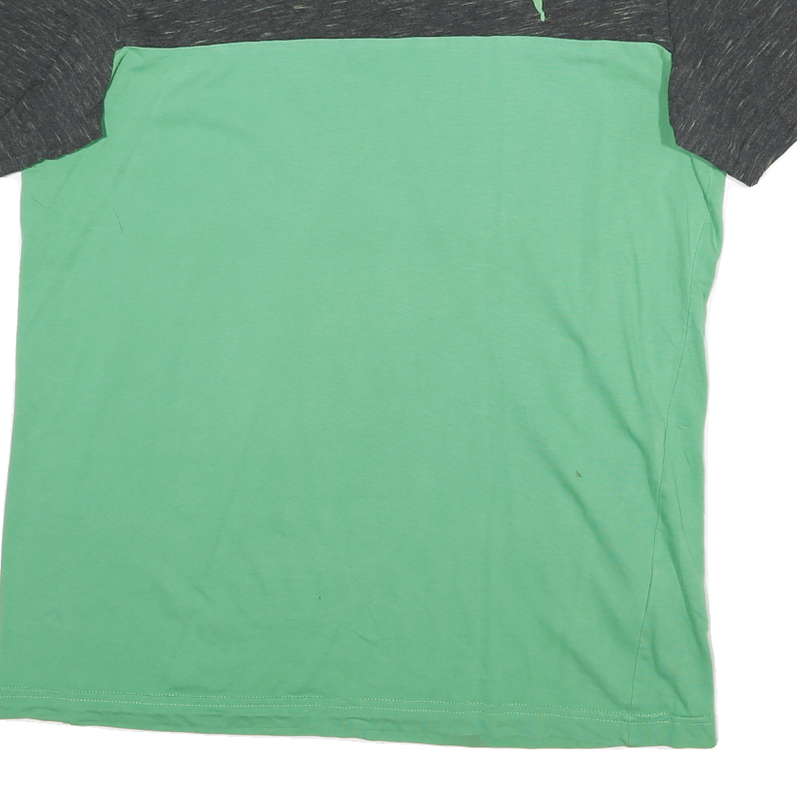 PUMA Mens Grey & Green Cotton Blend T-Shirt S Short Sleeve Round Neck Casual