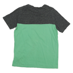 PUMA Mens Grey & Green Cotton Blend T-Shirt S Short Sleeve Round Neck Casual