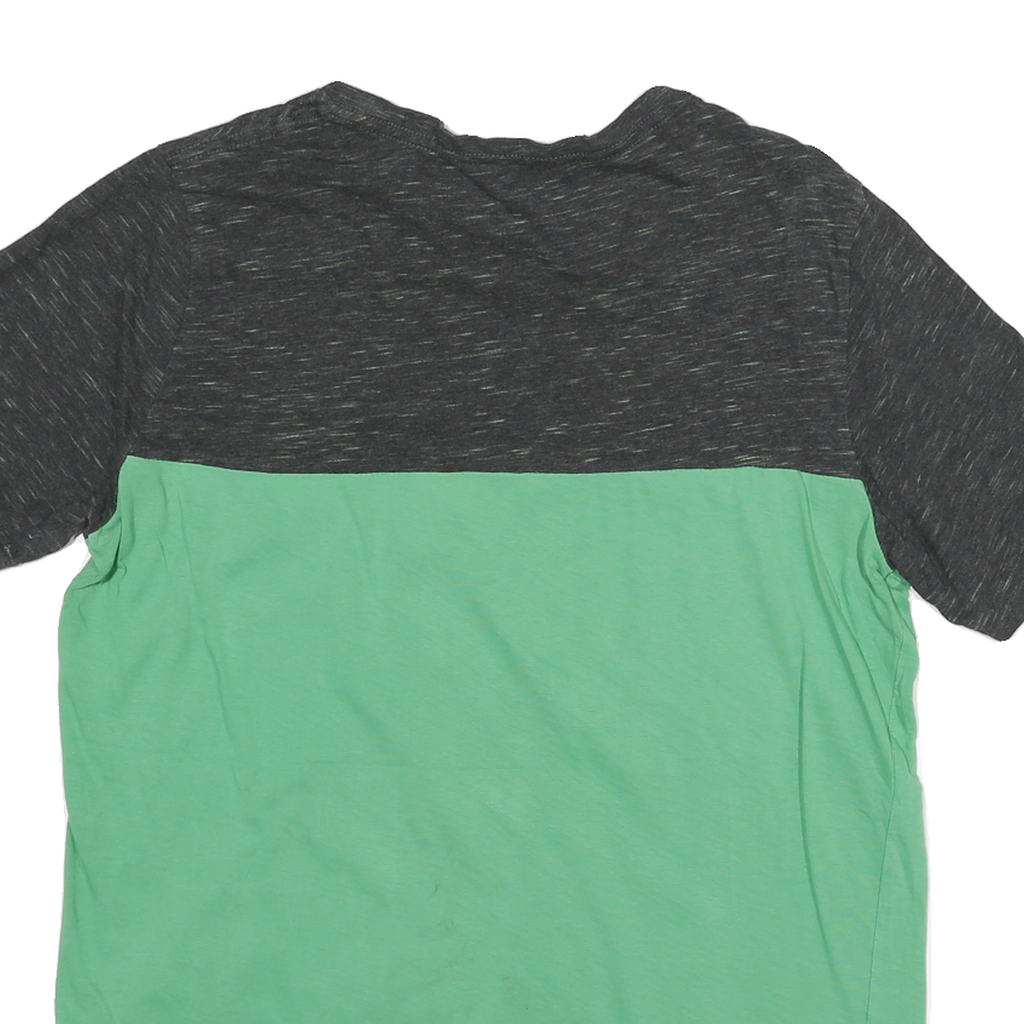 PUMA Mens Grey & Green Cotton Blend T-Shirt S Short Sleeve Round Neck Casual
