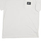 NIKE Mens White L Cotton Blend T-Shirt Short Sleeve Crew Neck Pocket Sports