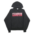 CHAMPION REVERSE WEAVE Mens Black Hoodie M Cotton Blend Pullover Drawstring