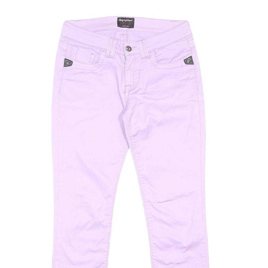 REFRIGIWEAR Womens Jeans Lilac Slim Skinny Cotton Blend W26 L27 Stylish Zip