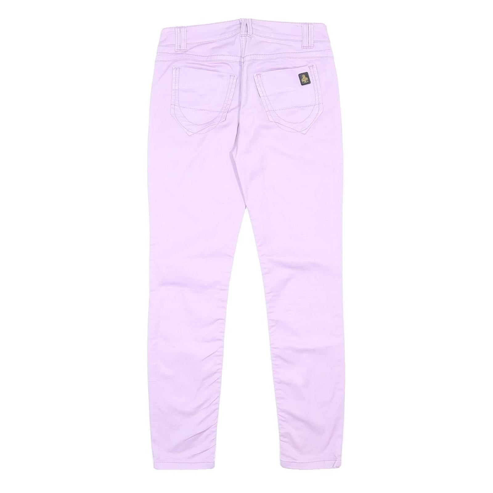 REFRIGIWEAR Womens Jeans Lilac Slim Skinny Cotton Blend W26 L27 Stylish Zip