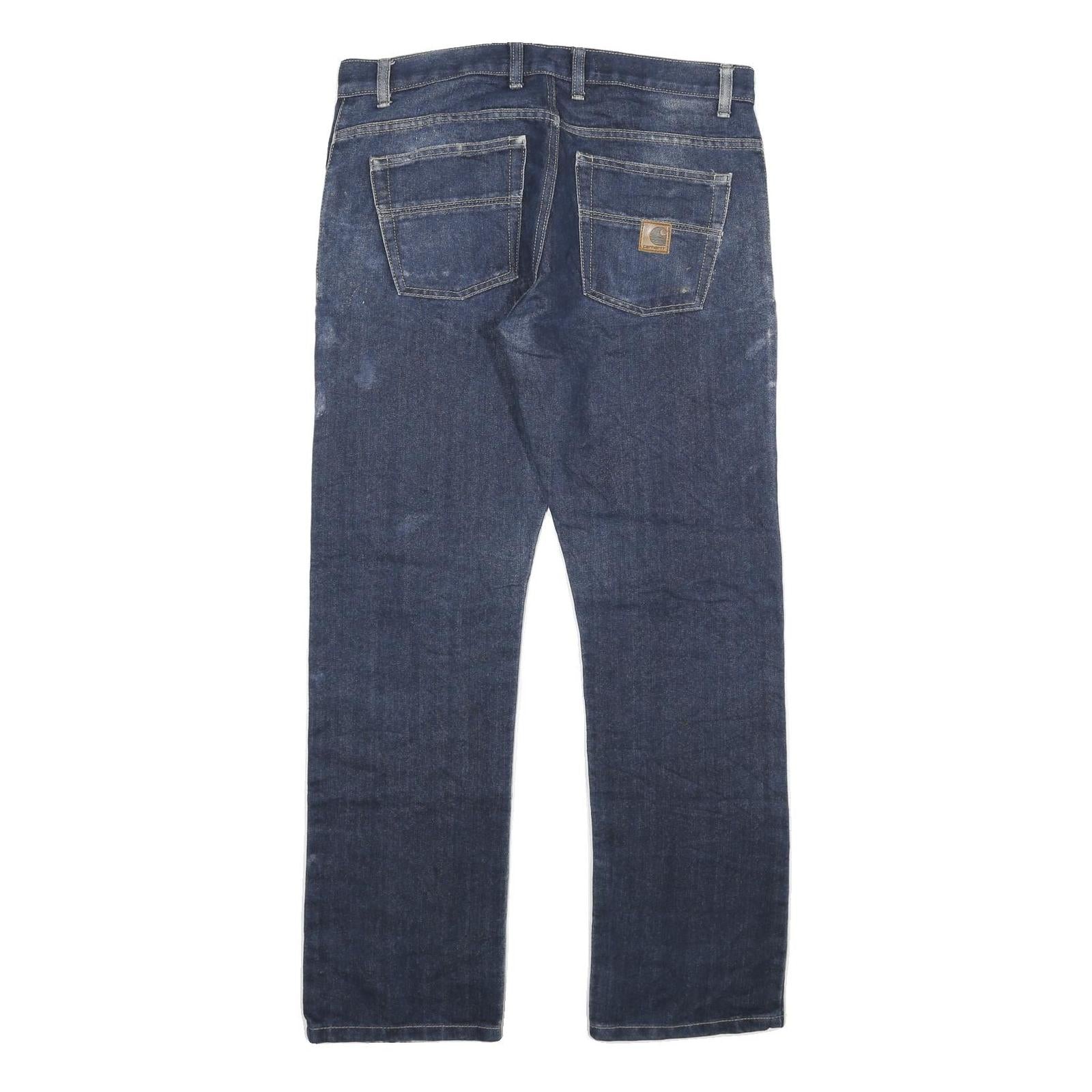 CARHARTT Mens Jeans Blue Regular Straight Denim Medium W34 L30 Workwear