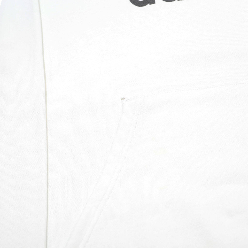 ADIDAS Mens White Hoodie M Trefoil Logo Pullover Cotton Blend Casual