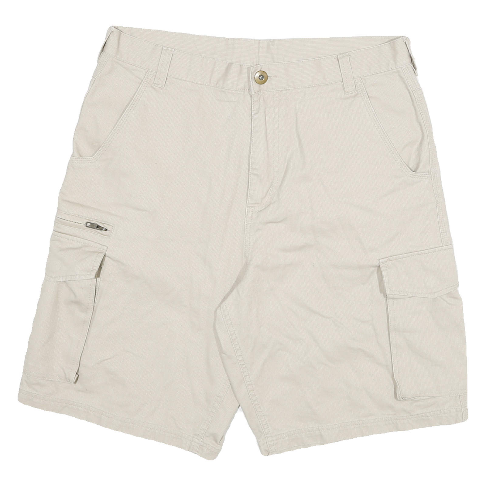 RON JON SURF SHOP Mens Shorts Beige Cotton Cargo XL W32 Casual Beachwear Summer