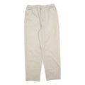 LANDS END Womens Cotton Blend Beige Relaxed Straight Trousers W30 L30 Casual