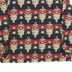 BORA BORA Womens Black & Red Printed Top Long Sleeve Round Neck L