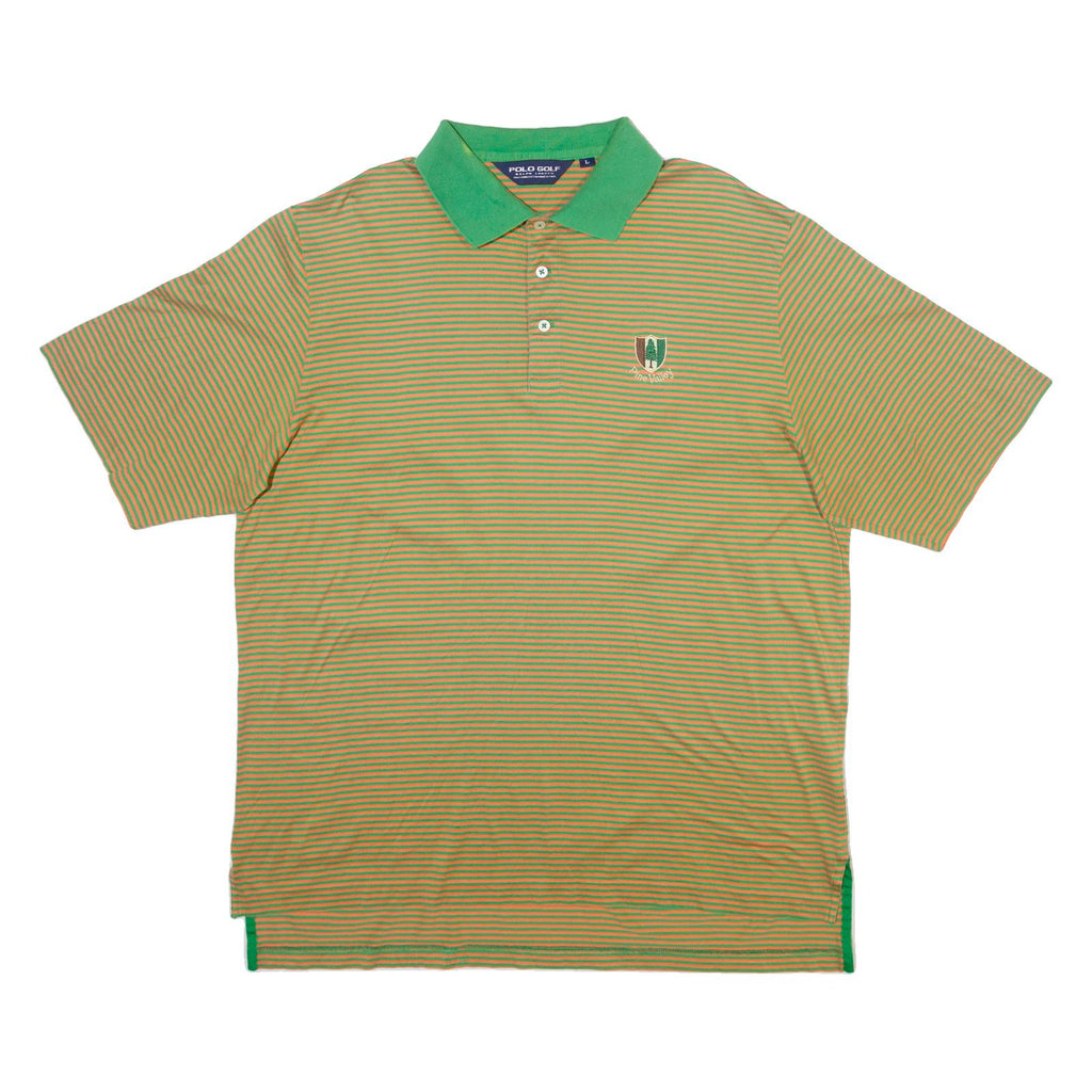 RALPH LAUREN POLO GOLF Mens Polo Shirt Green Striped L