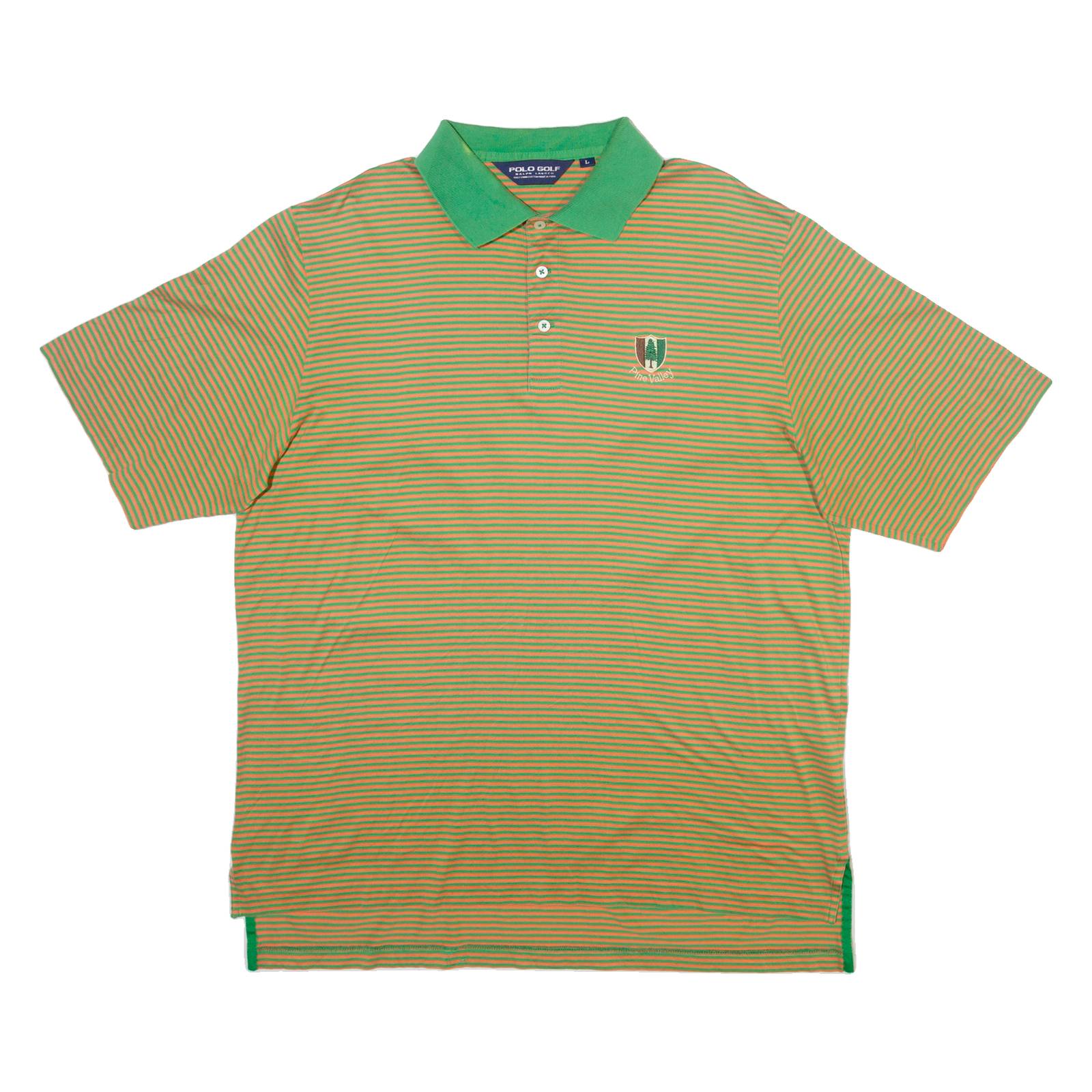 RALPH LAUREN POLO GOLF Mens Polo Shirt Green Striped L