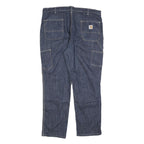 CARHARTT Mens Jeans Blue Relaxed Straight Denim Medium W40 L30 Durable Workwear
