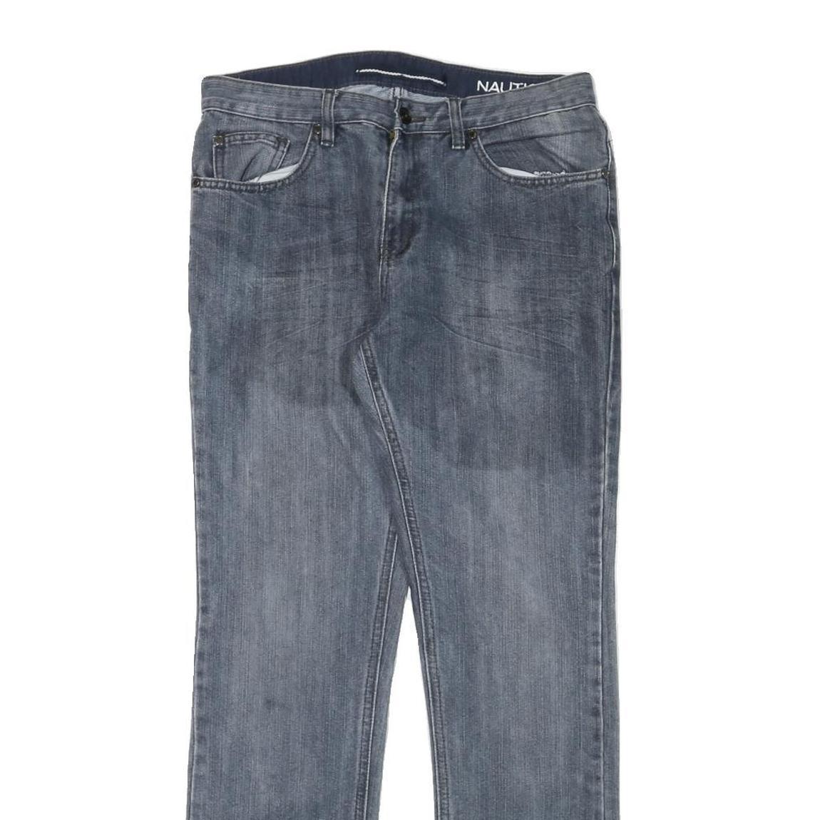 NAUTICA Womens Regular Fit Blue Denim Jeans W30 L29 Cotton Blend Zip Pockets