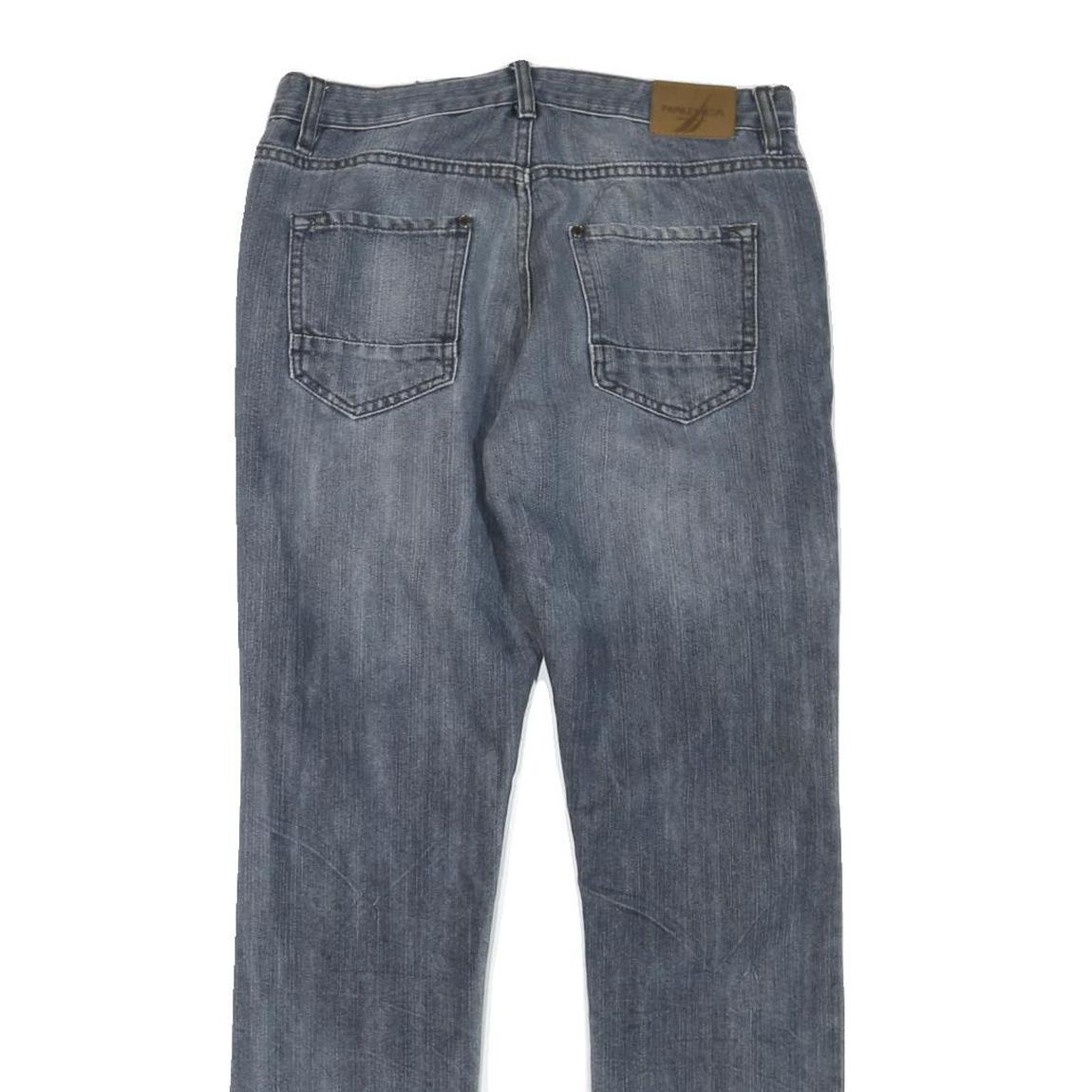 NAUTICA Womens Regular Fit Blue Denim Jeans W30 L29 Cotton Blend Zip Pockets