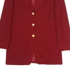 Liz Claiborne Womens Red & Black Wool Blazer Jacket UK 12 Button Closure