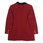 Liz Claiborne Womens Red & Black Wool Blazer Jacket UK 12 Button Closure