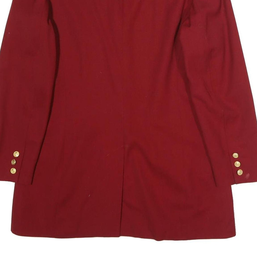 Liz Claiborne Womens Red & Black Wool Blazer Jacket UK 12 Button Closure