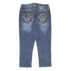 VIGOSS Womens Jeans Blue Regular Straight Denim Medium W27 L21 Studded Pockets