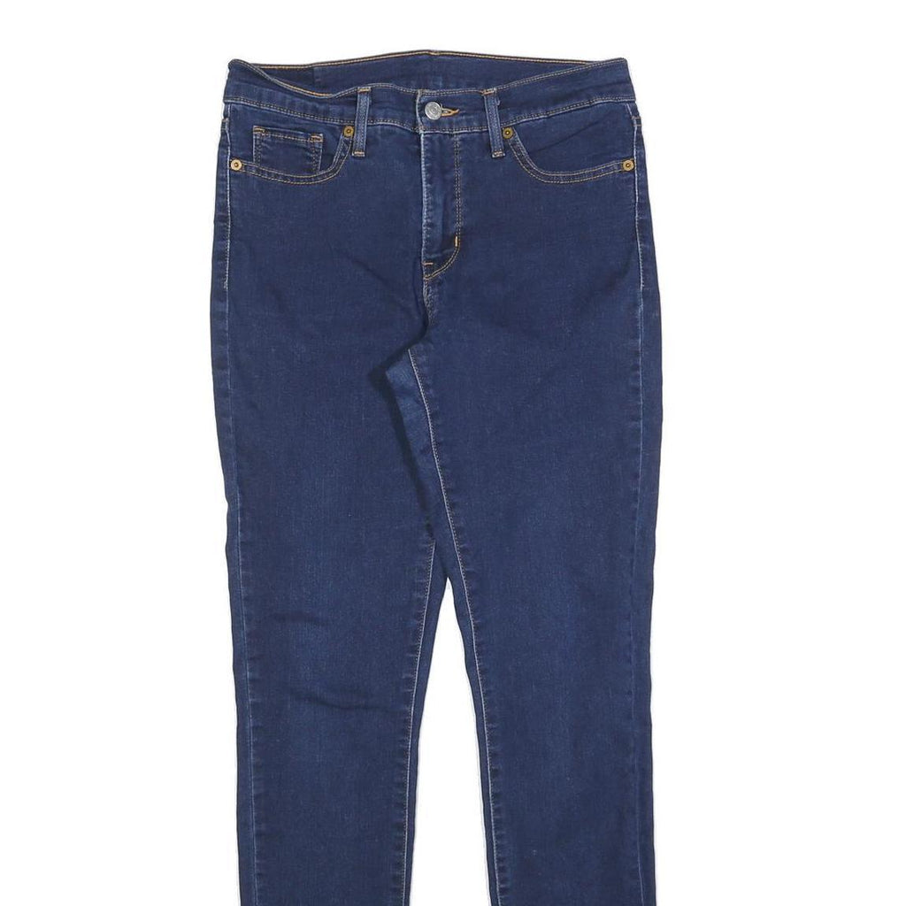 LEVI'S Womens Blue Slim Skinny Denim Jeans Cotton Blend W29 L32 Classic Zip