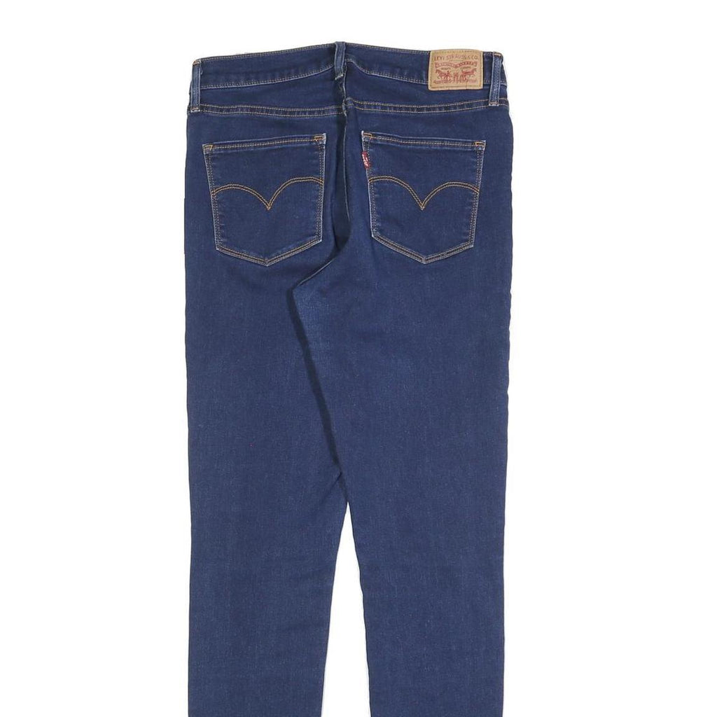 LEVI'S Womens Blue Slim Skinny Denim Jeans Cotton Blend W29 L32 Classic Zip