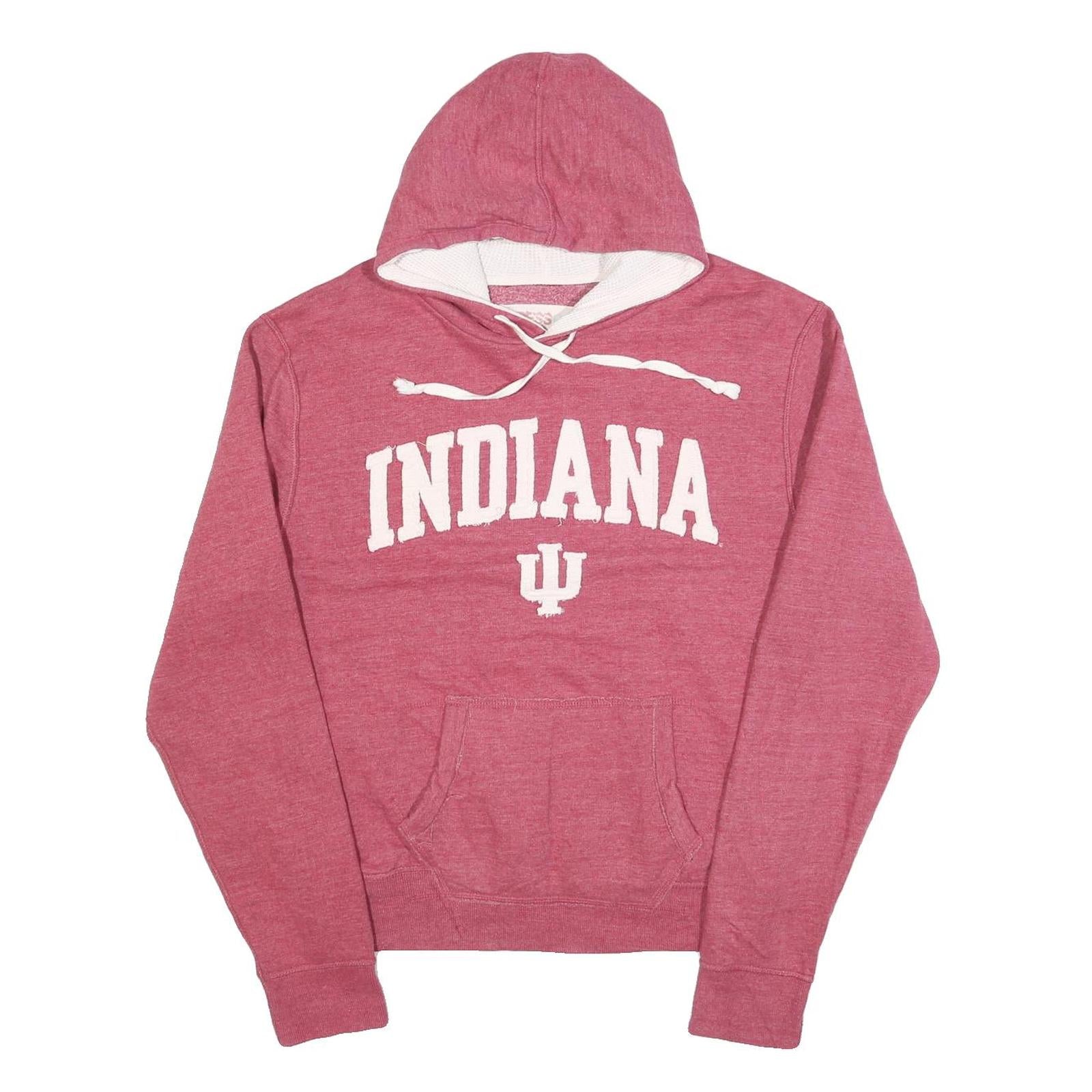 PRESS BOX Womens Red Indiana Pullover Hoodie L College Logo Sweatshirt