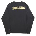 CHAMPION Mens Black Purdue University Long Sleeve Crew Neck T-Shirt L