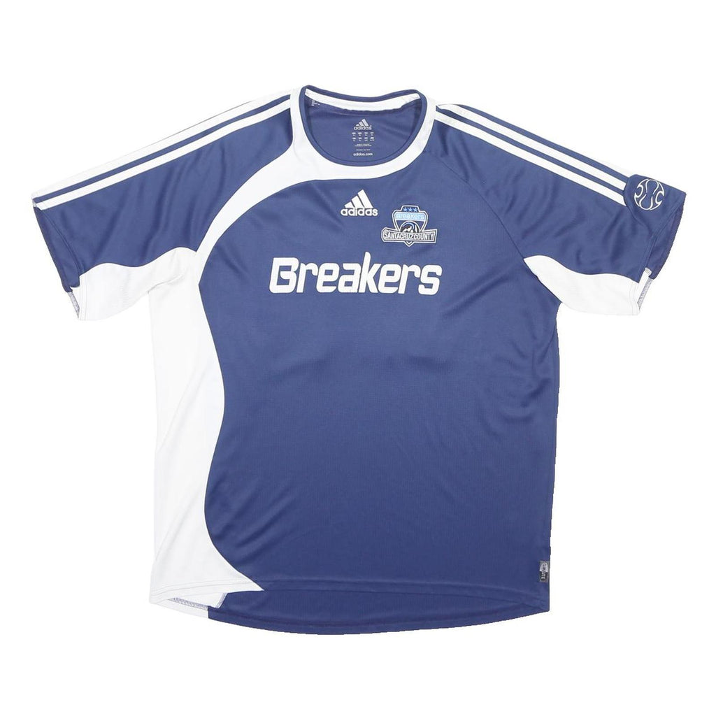 ADIDAS Mens Blue & White Breakers Graphic T-Shirt XL Short Sleeve Crew Neck