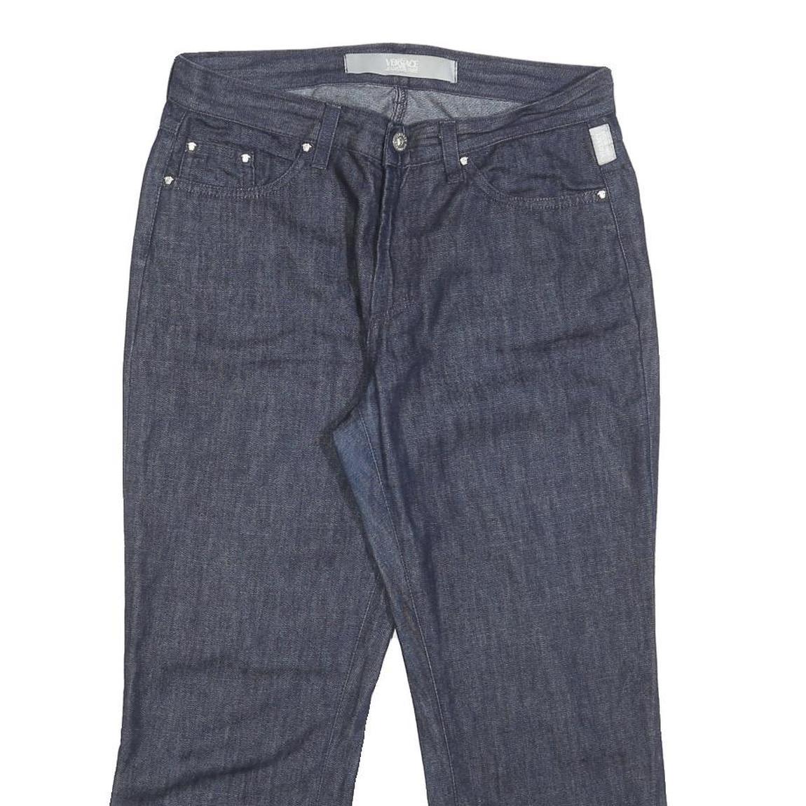 VERSACE JEANS COUTURE Womens Jeans Blue Regular Straight Denim Raw W31 L23