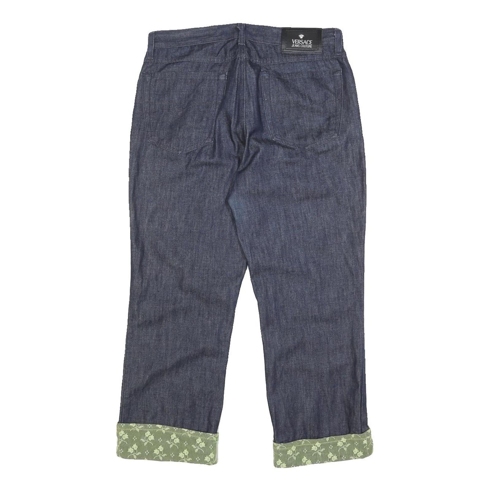 VERSACE JEANS COUTURE Womens Jeans Blue Regular Straight Denim Raw W31 L23