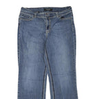 NINE WEST JEANS Womens Blue Regular Straight Denim W34 L30 Embroidered Pockets