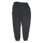 Mens Joggers Black Slim Tapered L W30 L38 Cotton Blend Elastic Waist Drawstring