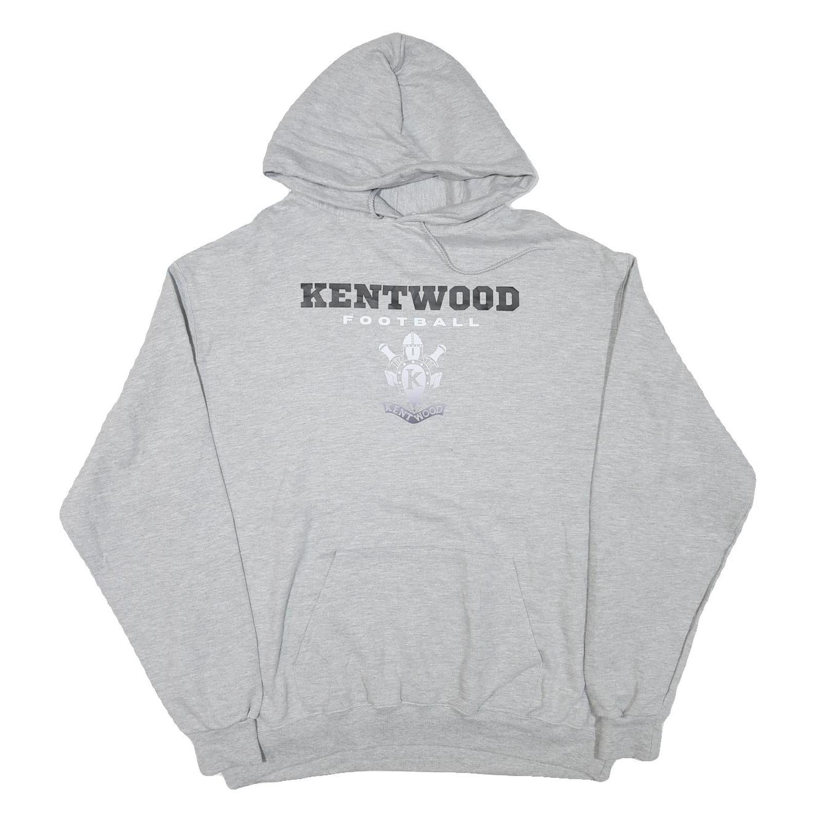 CHAMPION Mens Grey Kentwood Football Pullover Hoodie XL Cotton Blend