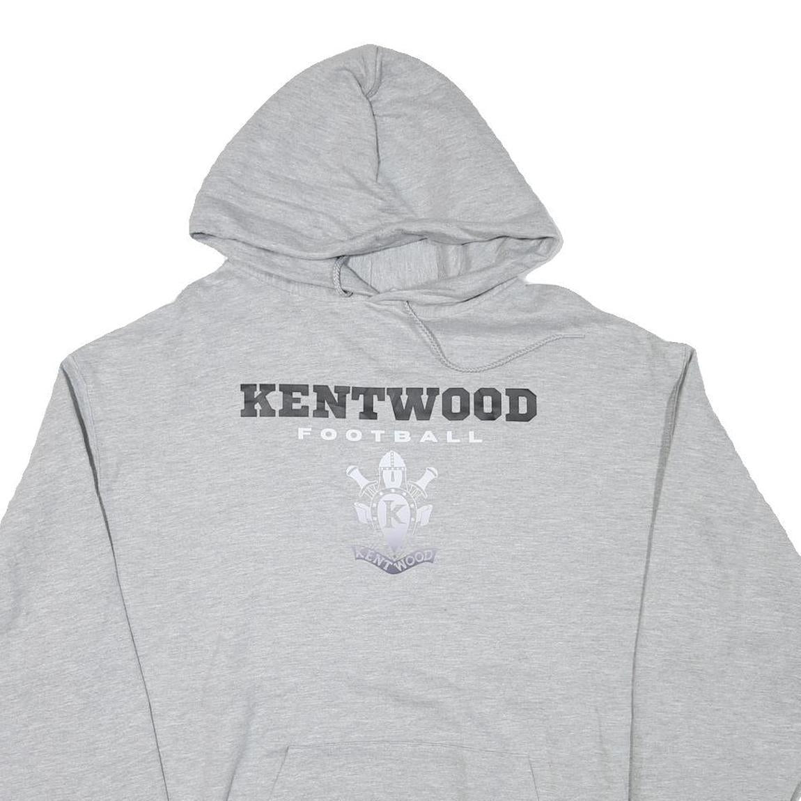 CHAMPION Mens Grey Kentwood Football Pullover Hoodie XL Cotton Blend