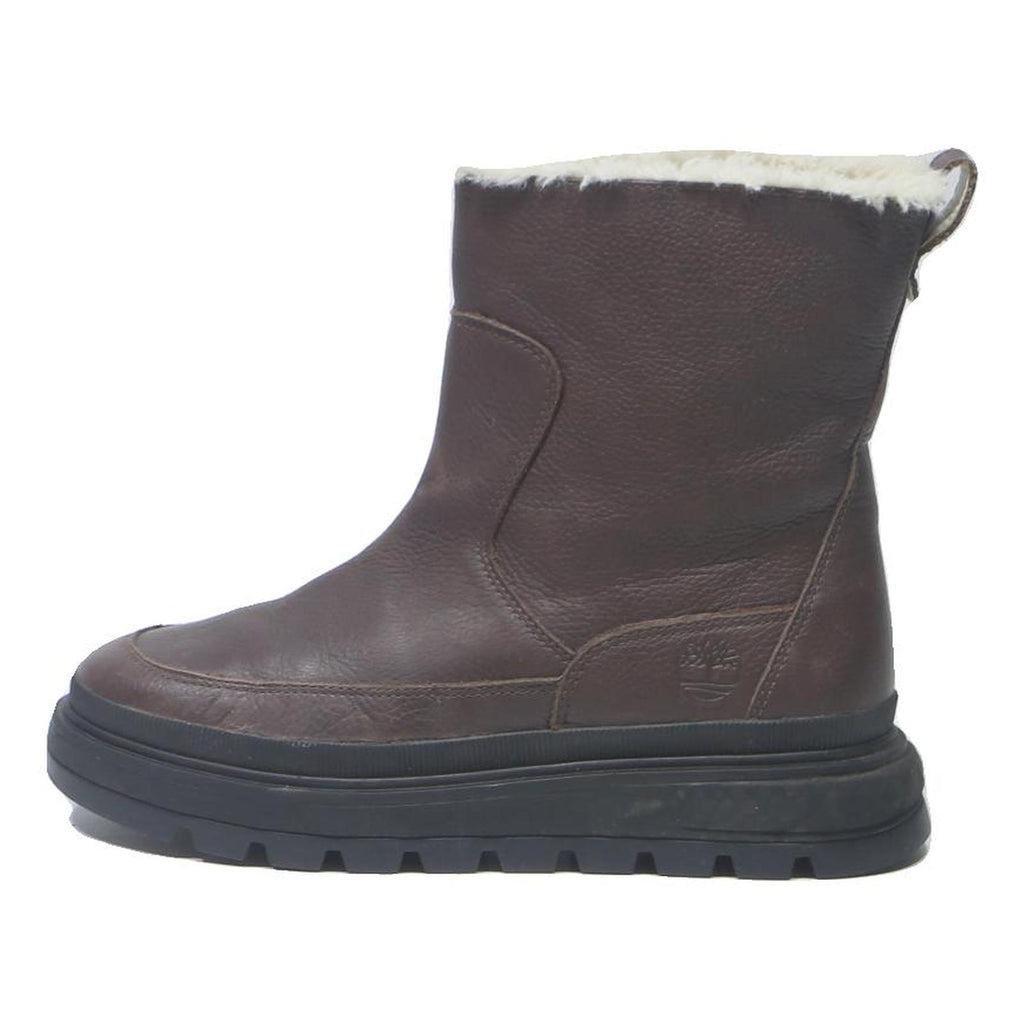 TIMBERLAND Womens Ankle Boots Brown Leather UK 4 Comfortable Warm Casual