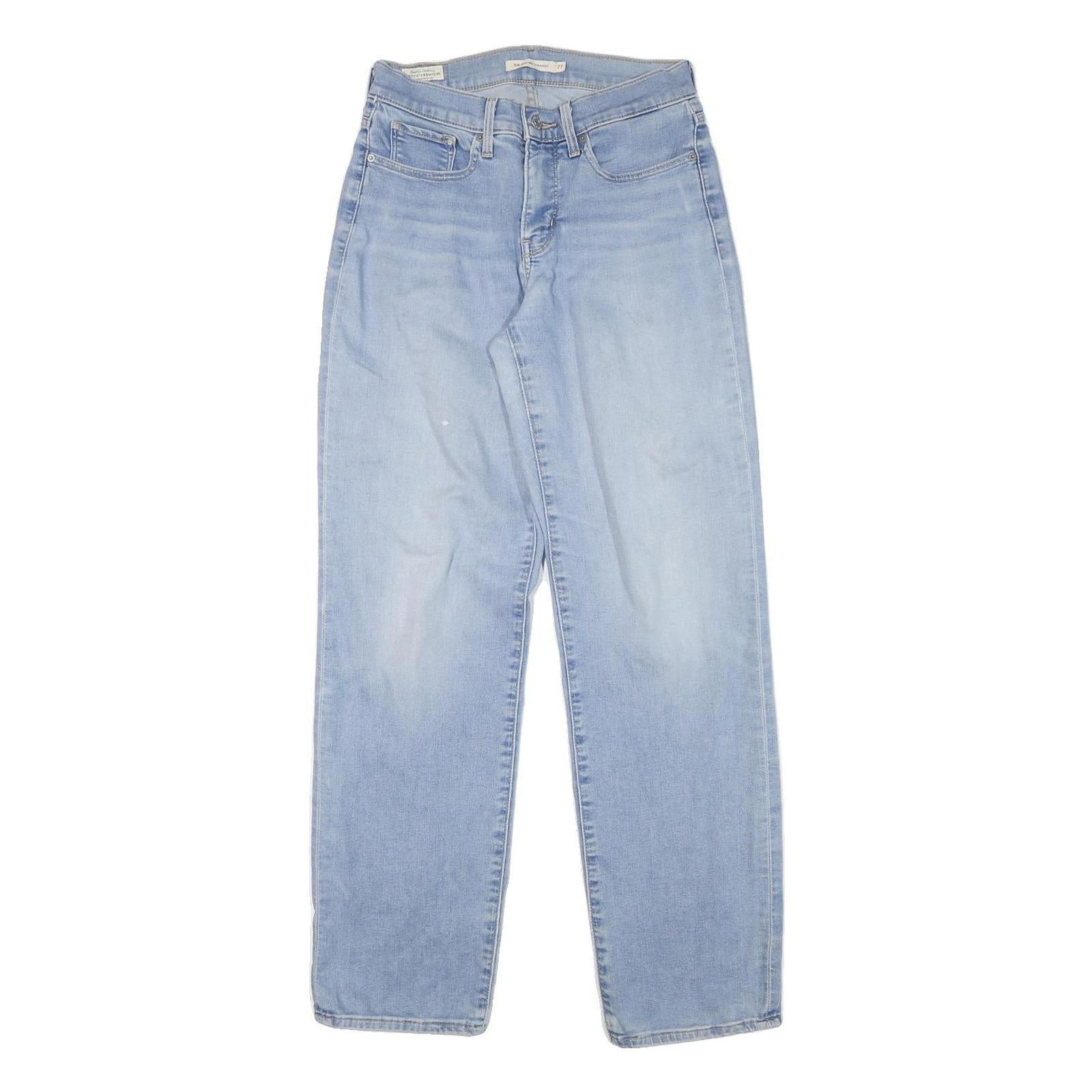 LEVI'S 314 Womens Jeans Blue Regular Straight Denim Light W26 L30 Classic Fit