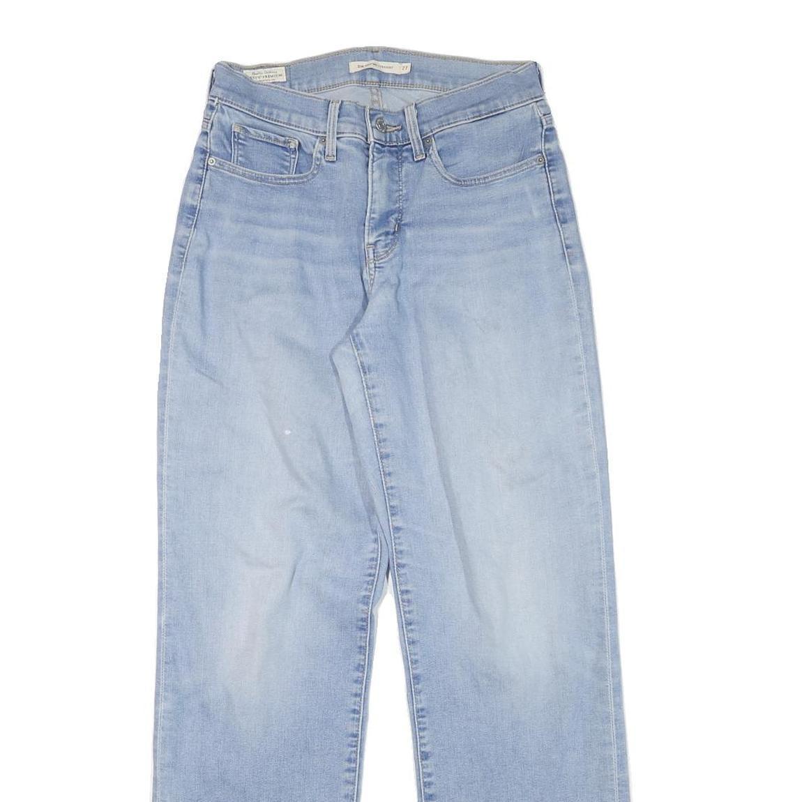 LEVI'S 314 Womens Jeans Blue Regular Straight Denim Light W26 L30 Classic Fit