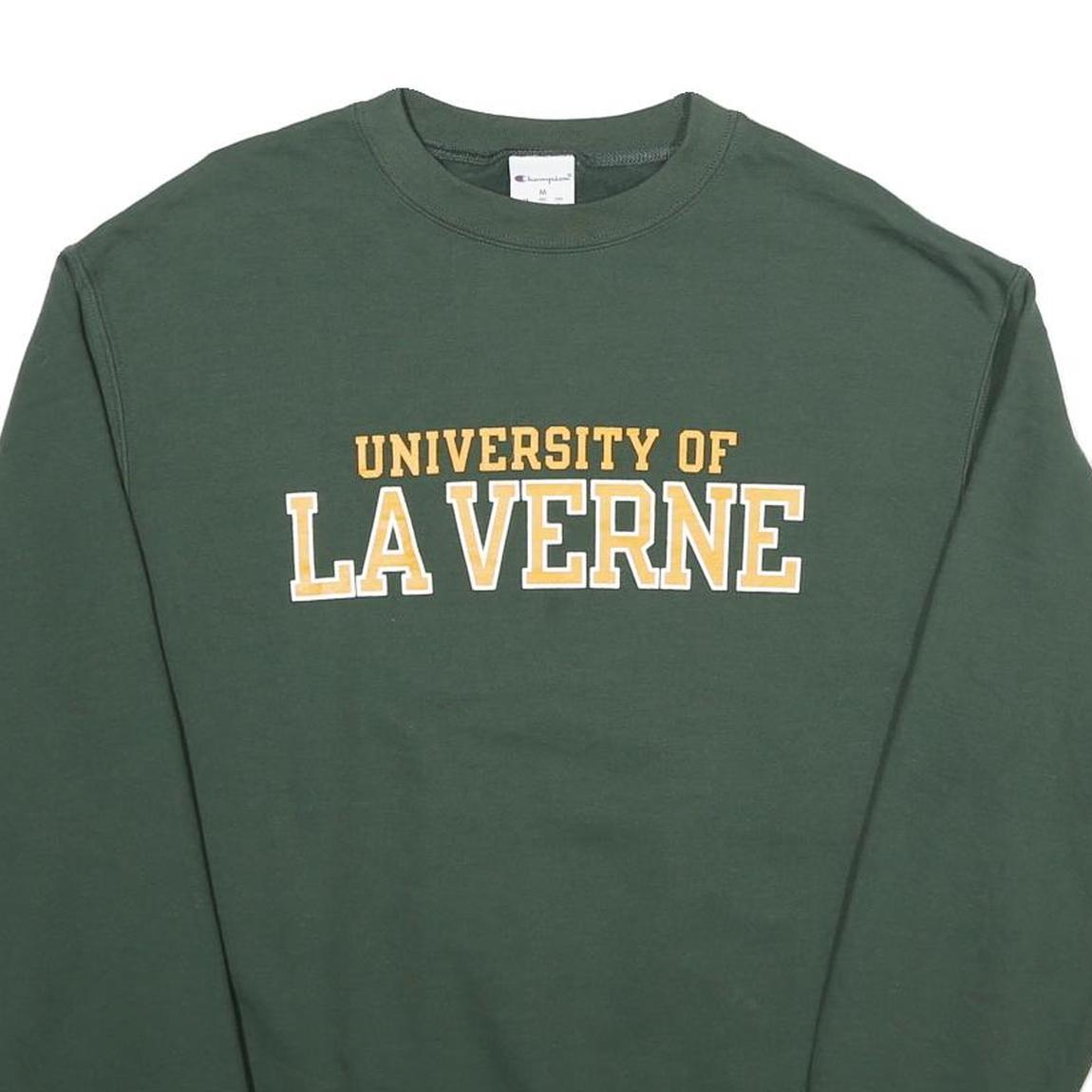 CHAMPION Mens Green University Of La Verne Crew Neck S Cotton Blend Sweatshirt