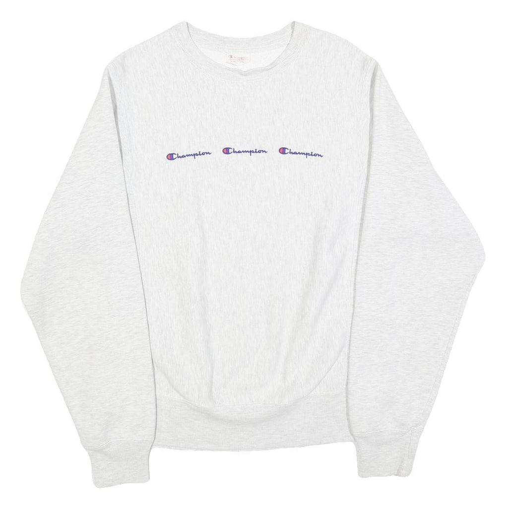 CHAMPION REVERSE WEAVE Mens White Crew Neck XS Cotton Blend Sweatshirt