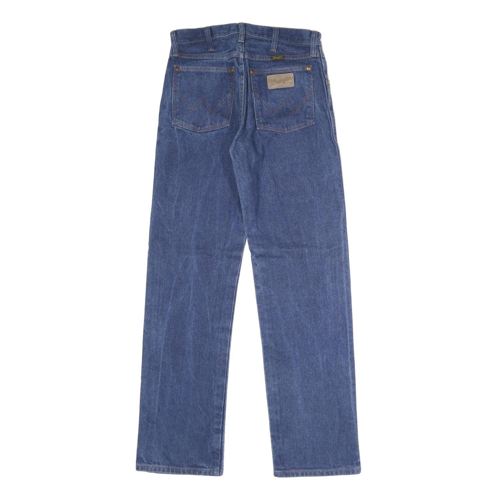 WRANGLER Mens Slim Blue Denim Classic Jeans W29 L31 Straight Cotton Zip