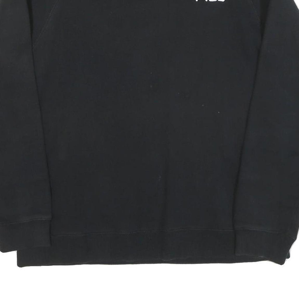 FILA Mens Black Cotton Crew Neck S Sweatshirt Logo Embroidered Casual