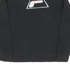 FILA Mens Black Cotton Crew Neck S Sweatshirt Logo Embroidered Casual