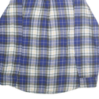 CHAPS Mens Blue & White Plaid Cotton Flannel Shirt M Casual Stylish Button-Down