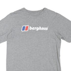 BERGHAUS Mens Grey Cotton Blend T-Shirt S Short Sleeve Crew Neck Logo Print