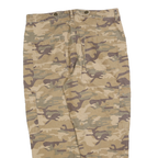 ZARA Womens Cotton Blend Camouflage Slim Tapered Trousers W34 L25 Casual