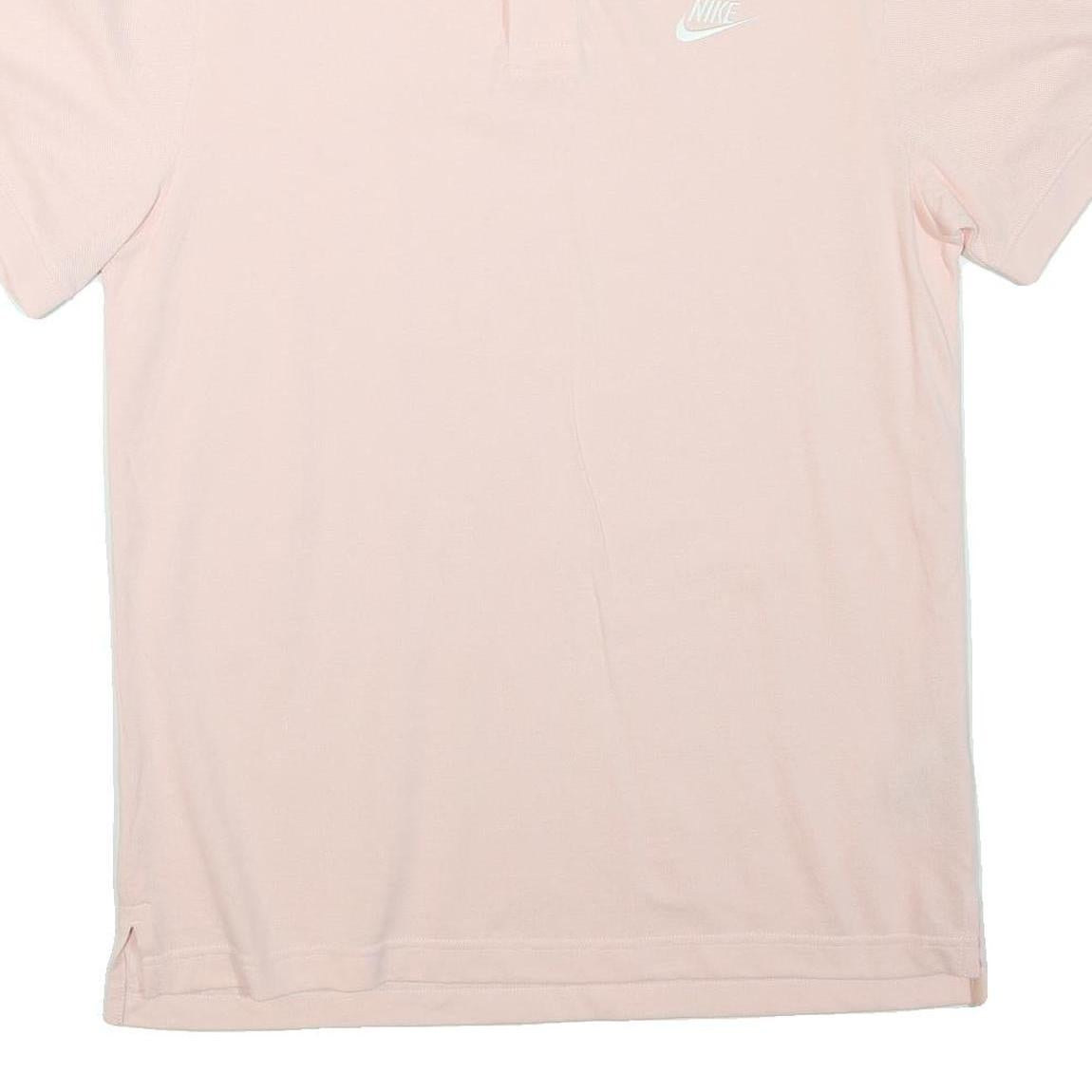 NIKE Mens Pink Polo Shirt M Cotton Blend Short Sleeve Plain Logo