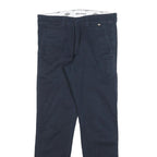 DICKIES Mens Cotton Blend Navy Regular Fit Straight Leg Trousers W32 L30