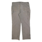 DICKIES Mens Cotton Blend Grey Regular Straight Trousers W40 L32 Workwear Zip