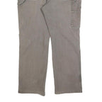 DICKIES Mens Cotton Blend Grey Regular Straight Trousers W40 L32 Workwear Zip
