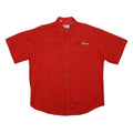 CHASE AUTHENTICS Mens Red Button-Down Motorsport Cotton Shirt XL Racing Style