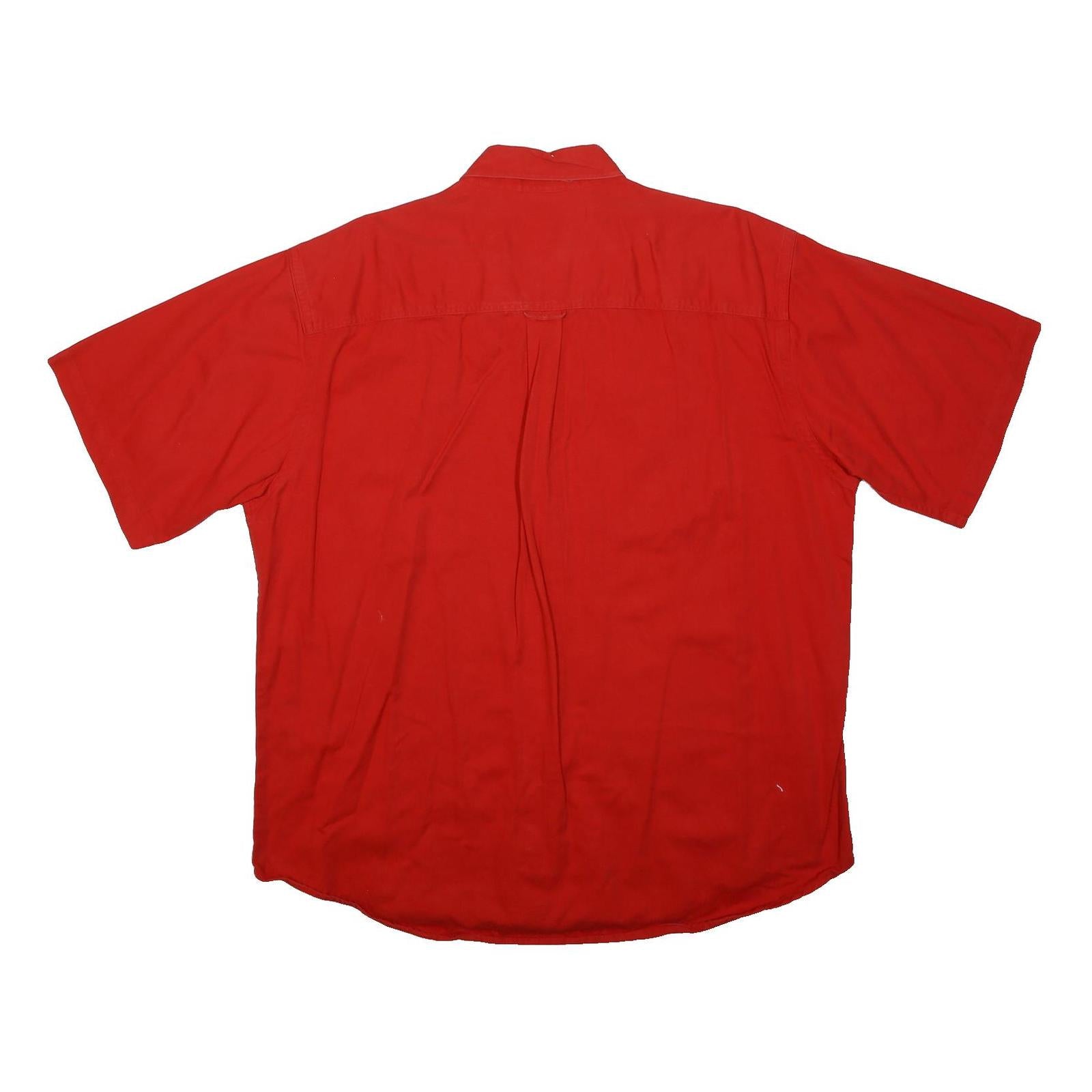 CHASE AUTHENTICS Mens Red Button-Down Motorsport Cotton Shirt XL Racing Style